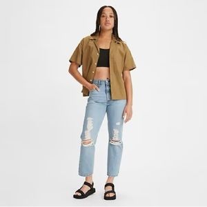 LEVI'S 501 Women's Size ORIGINAL CROPPED High Waisted Straight Leg NEW